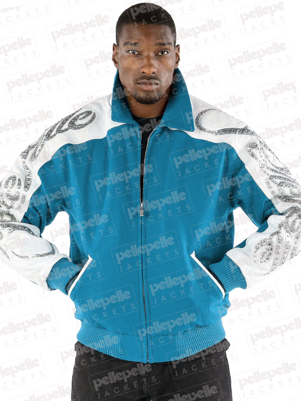 Pelle Pelle Scripted Turquoise Jacket image 0