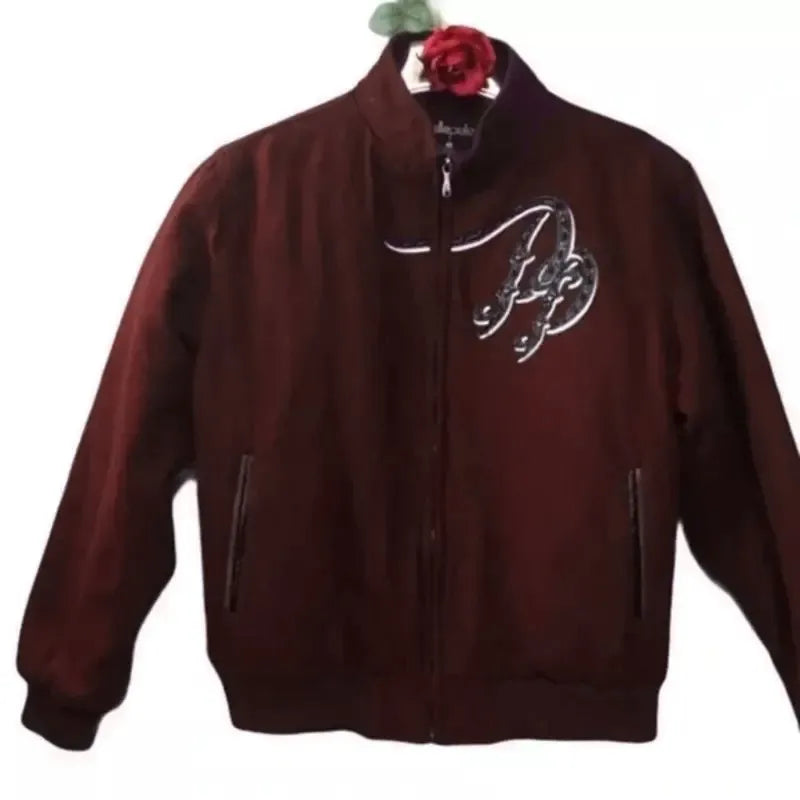 Pelle Pelle Marc Buchanan Maroon Wool Jacket image 0
