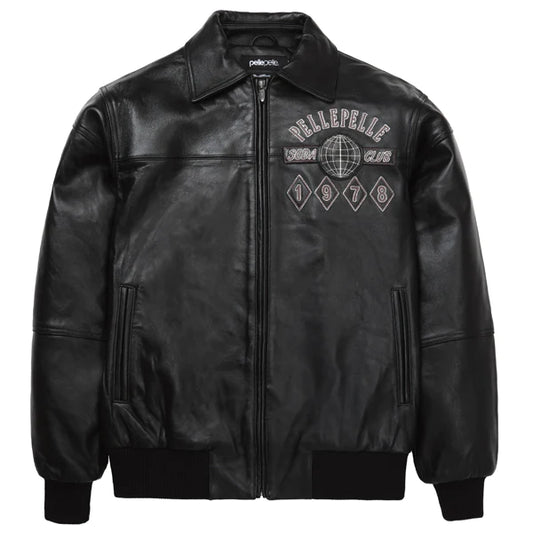 Men Pelle Pelle World Famous Soda Club Plush Black Jacket image 0