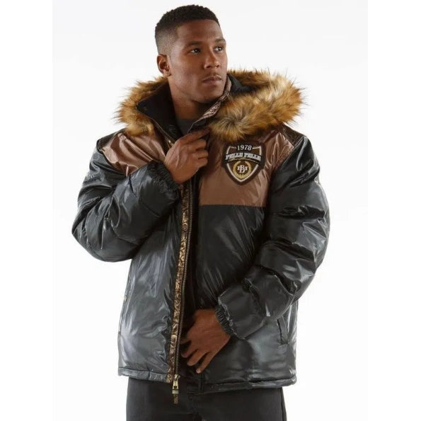 Pelle Pelle Gray Puffer Hooded Coat image 0