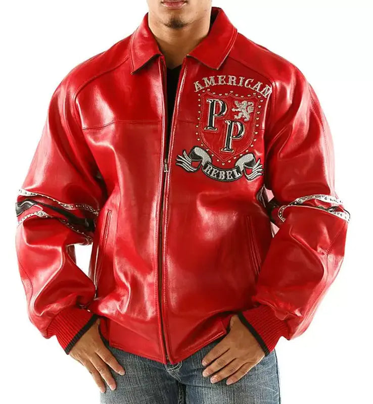 Bold Pelle Pelle Rebel Red Studded Jacket image 1