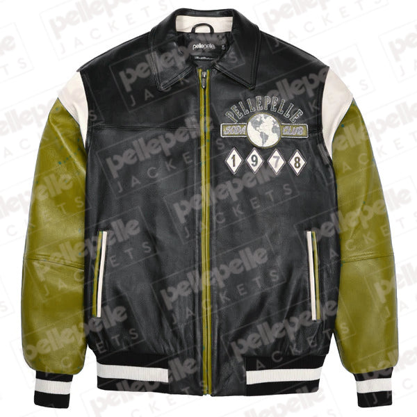 World Famous Soda Club Olive Plush Jacket image 1