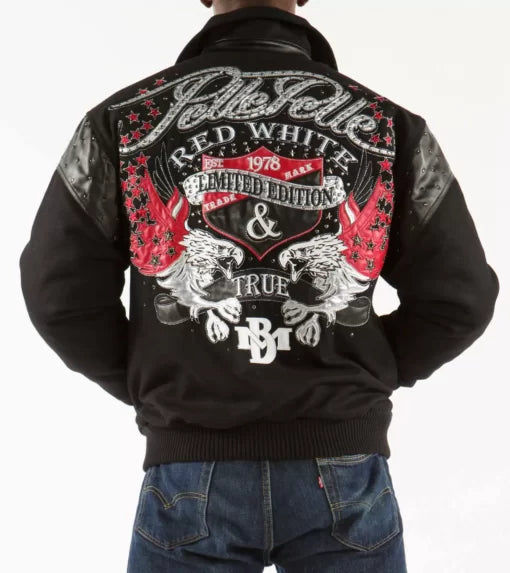 Pelle Pelle Black Red Wool Red White & True Jacket image 1