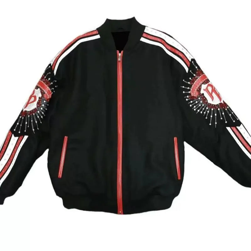 Pelle Pelle White and Red Stripe Wool Jacket image 0