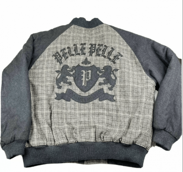 Pelle Pelle Crest Lions Gray Black Wool Jacket image 1