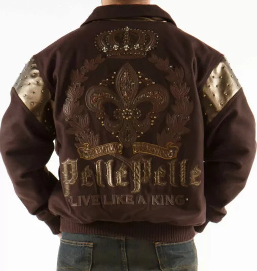Pelle Pelle Brown Wool Live Like A King Jacket image 0