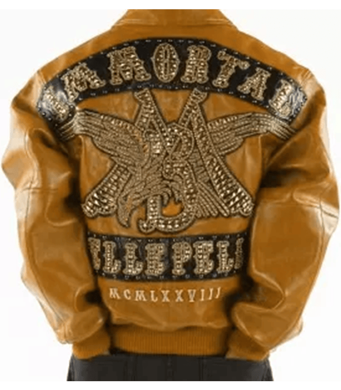 Pelle Pelle Brown Immortal Studded Leather Jacket image 1