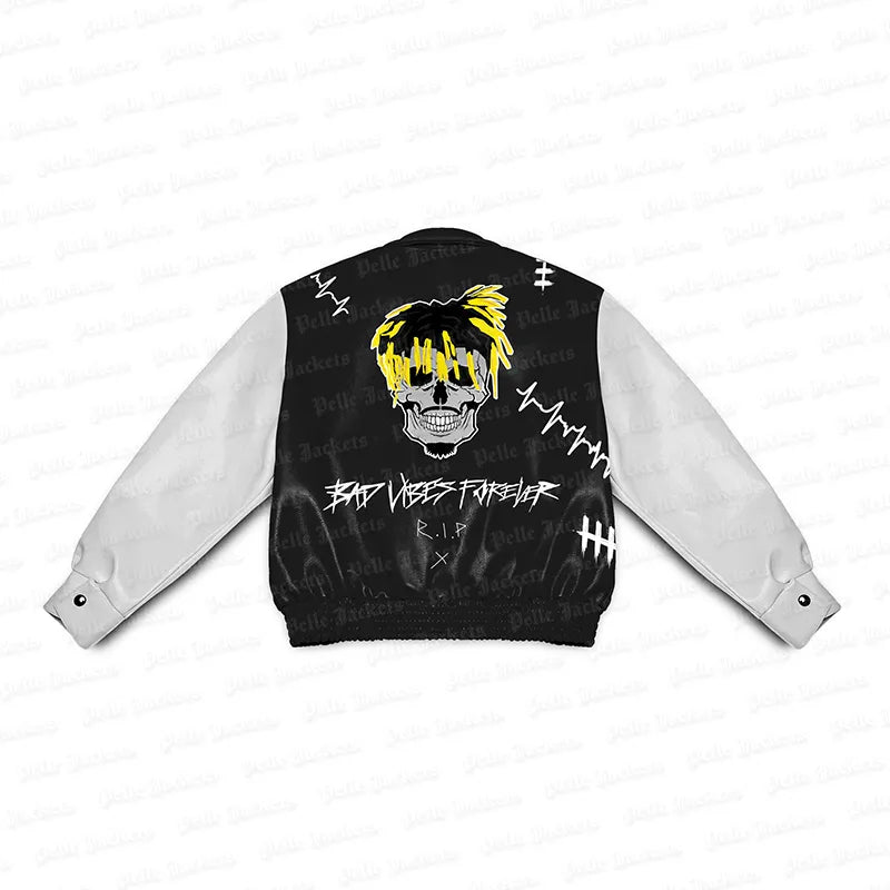 Juice WRLD Legends Never Die Black & White Varsity Jacket image 1