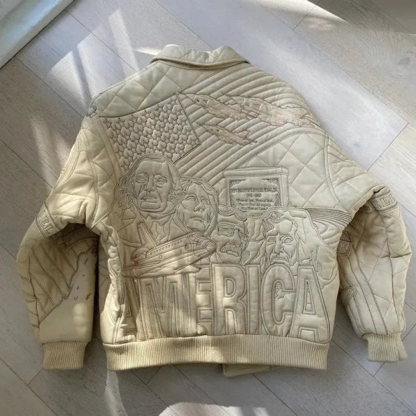 Pelle Pelle America Beige Leather Jacket image 1