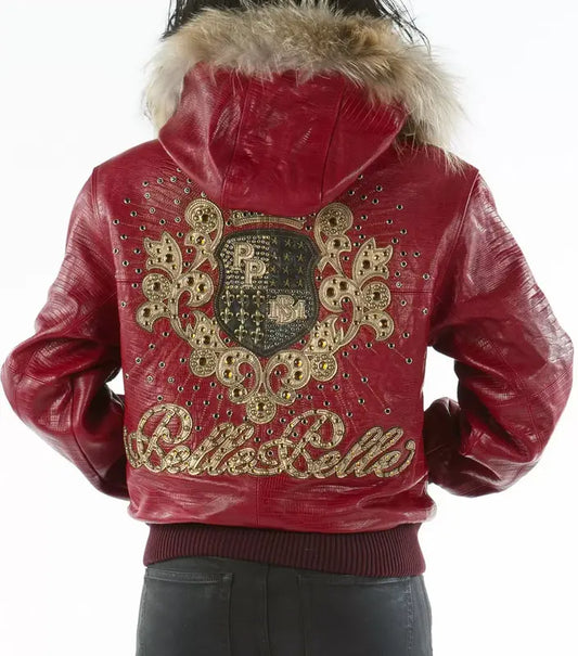 Bold Pelle Pelle Crest Red Fur Hood Jacket image 0