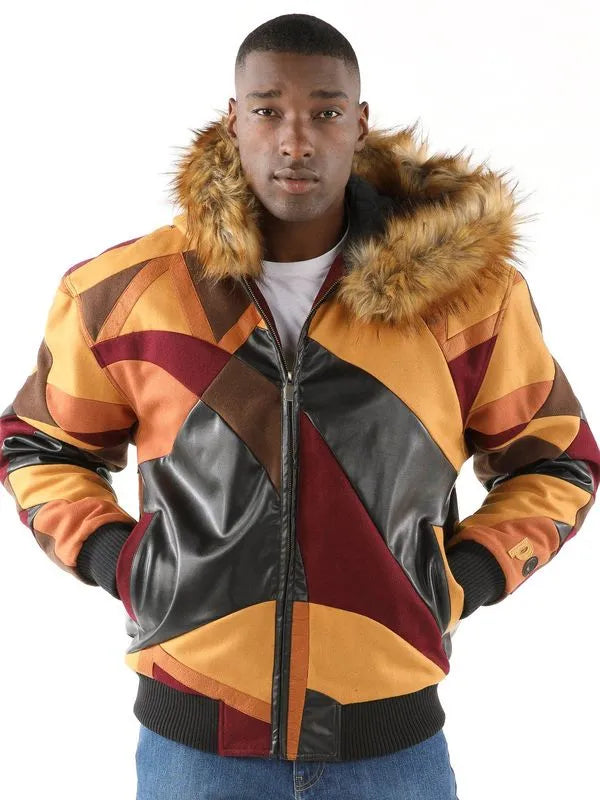 Pelle Pelle Abstract Pattern Woolen Mustard Jacket image 1