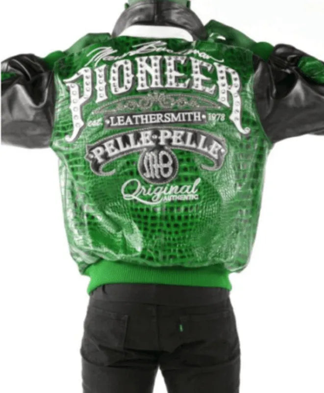 Pelle Pelle Mens Pioneer Green Leather Jacket image 1