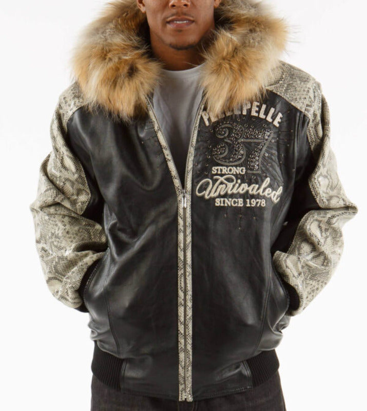 Avant Garde Black Pelle Pelle Fur Hood Jacket image 1
