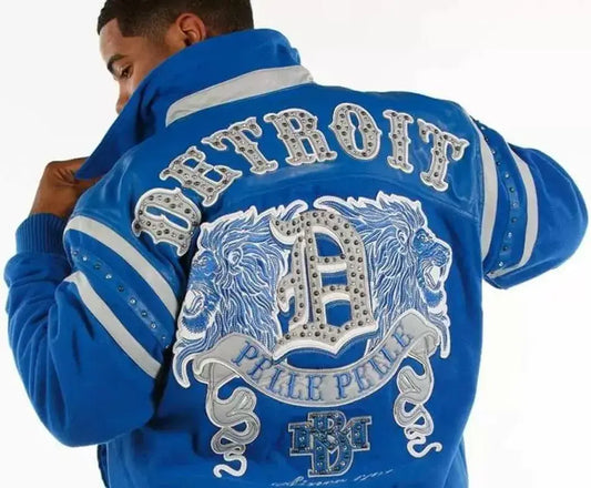 Blue Detroit Lions Pelle Pelle Leather image 0