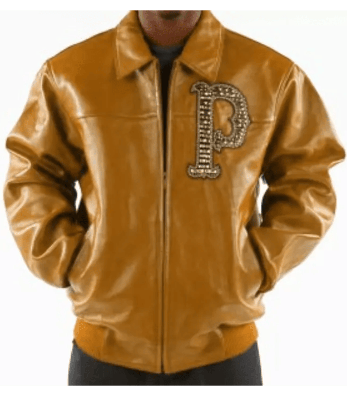 Pelle Pelle Brown Immortal Studded Leather Jacket image 0