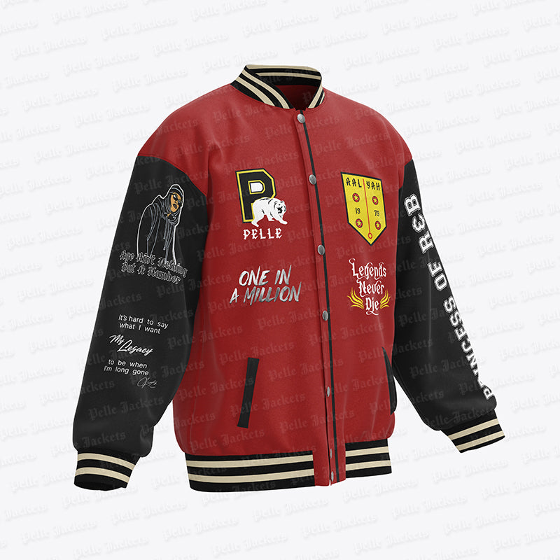 Aaliyah Legends Never Die Red Varsity Jacket image 0