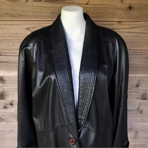 Pelle Milano Ny Oversized Black Single Button Blazer image 0