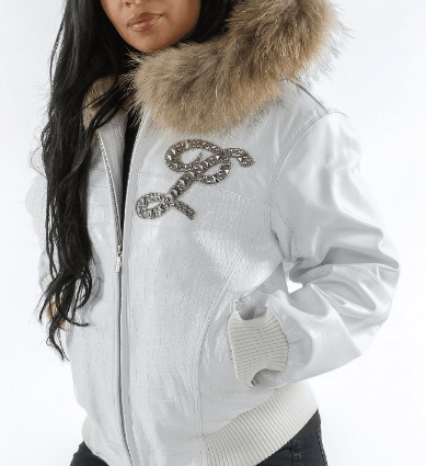 Pelle Pelle New White Hooded Script Jacket image 0