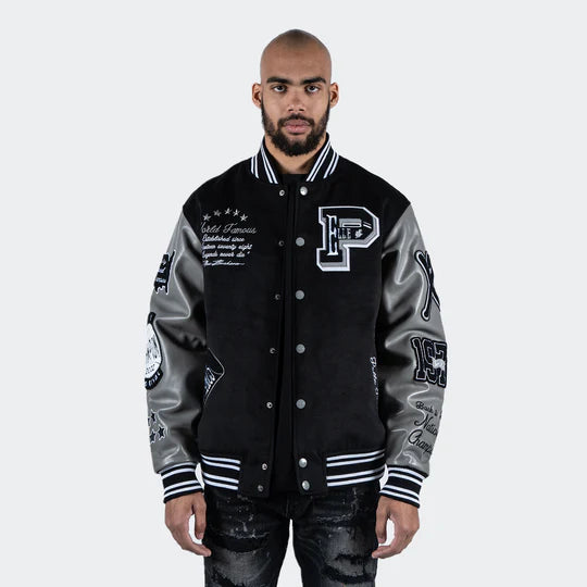 Men’s Pelle Pelle Wool Varsity Jacket Black image 0