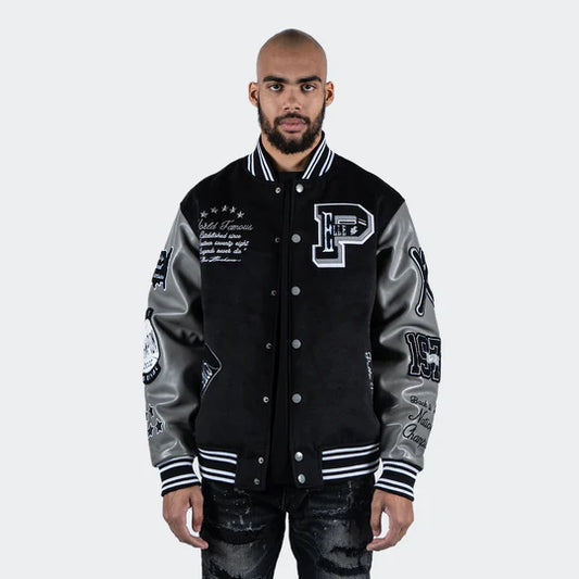 Men’s Pelle Pelle Wool Varsity Jacket Black image 0