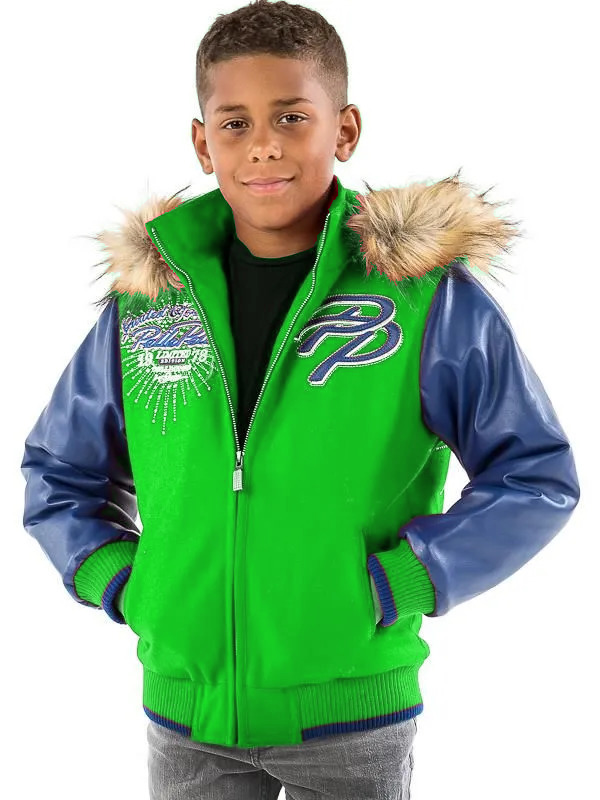 Pelle Pelle Kids Limited Edition Blue & Green Jacket image 0