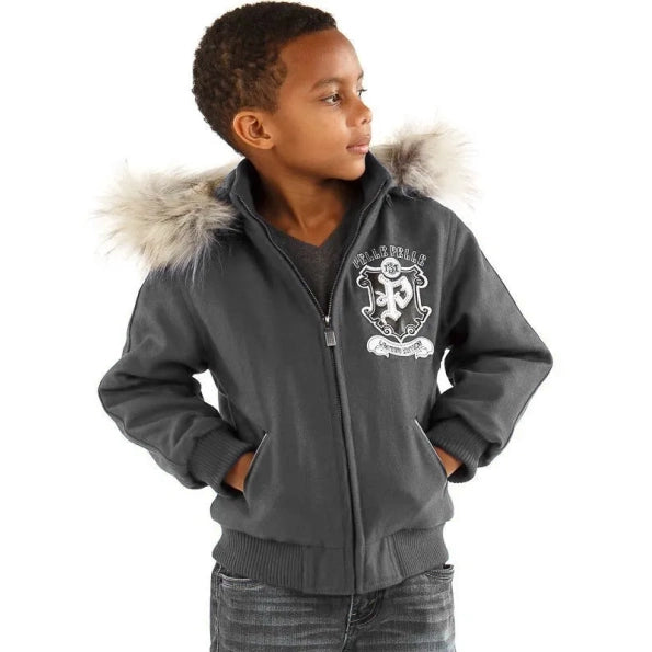 Pelle Pelle Kids Back to School Royal Gray Jacket image 0