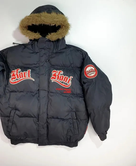 Pelle Pelle 90s Karl Kani Big Logo Puffer Bomber Jacket image 0