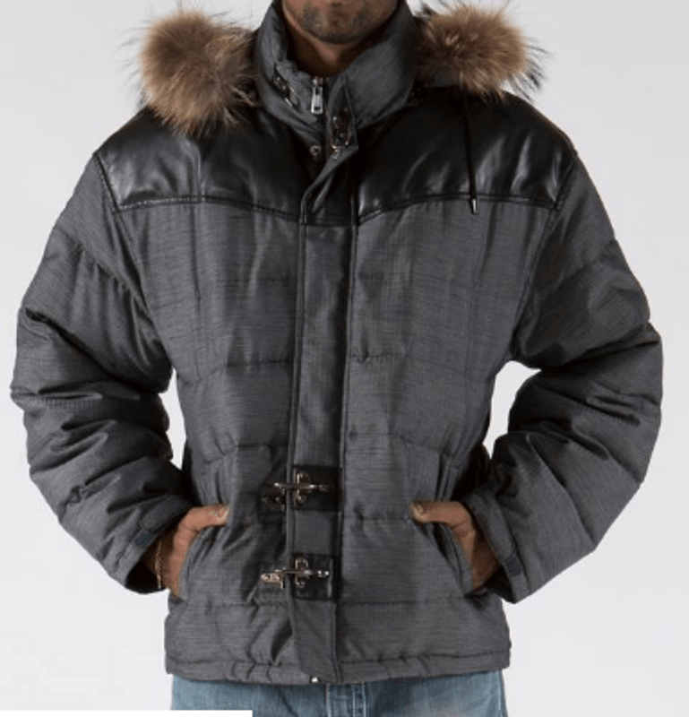 Pelle Pelle Shield Yoke Fur Gray Color Nylon Jacket image 0