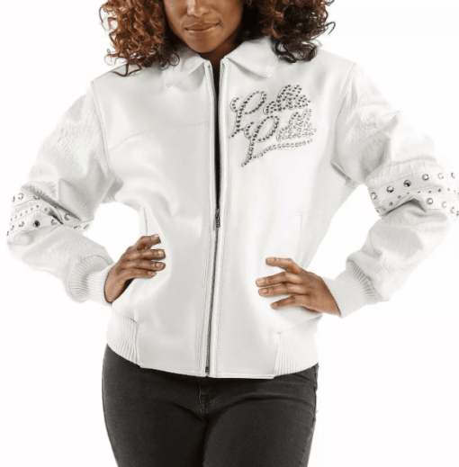 Pelle Pelle Women White Leather Jacket image 1
