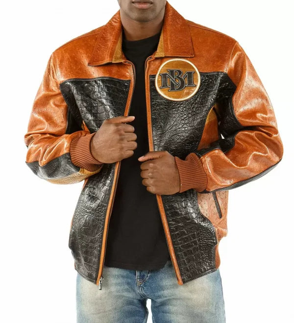 Pelle Pelle Marc Buchanan Brown Black Croc Jacket image 0