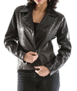 Women’s Pelle Pelle Studded Leather Jacket image 0