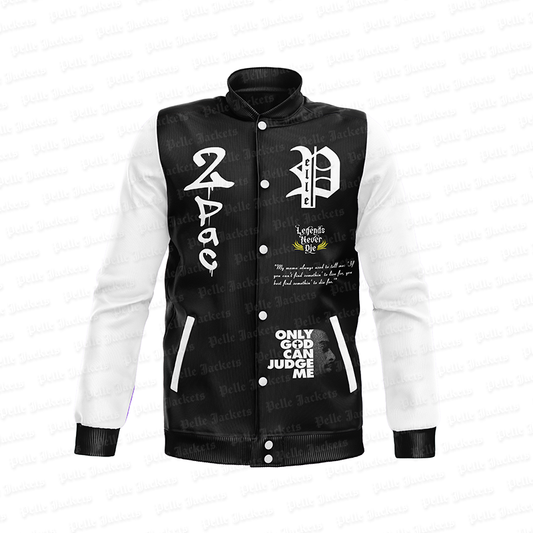 Tupac Legends Never Die Black Varsity Jacket image 0