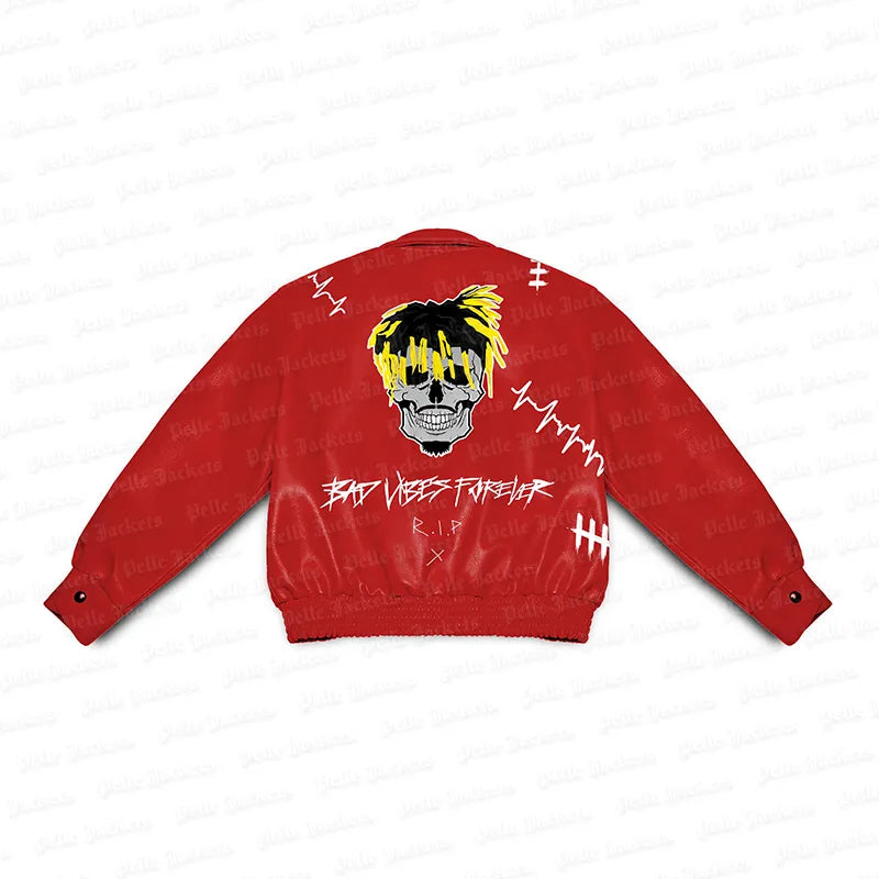 Juice WRLD Legends Never Die Red Varsity Jacket image 1