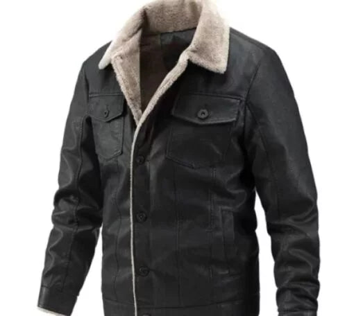 Pelle Pelle Men’s Black Biker Leather Jacket image 0