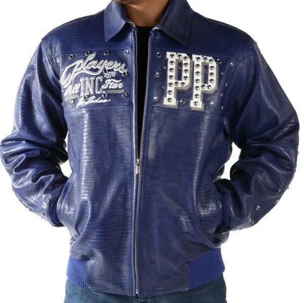 Pelle Pelle Player All Star Blue Leather Jacket image 0