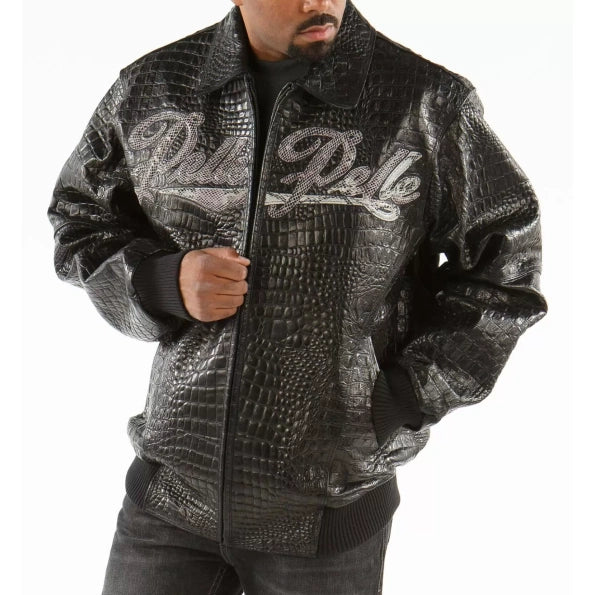 Pelle Pelle Script Black Leather Jacket image 0