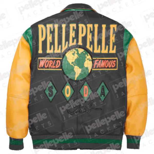 World Famous Yellow & Black Soda Club Plush Jacket image 1