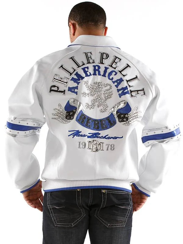 Pelle Pelle Men’s American Rebel White Jacket image 1