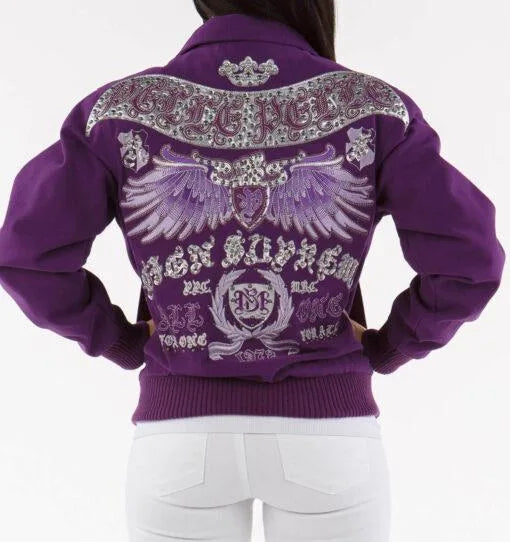 Pelle Pelle Purple All For One Studded Wool Jacket image 1