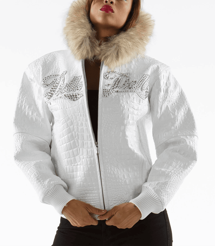 Ladies Encrusted Varsity Script Jacket image 0