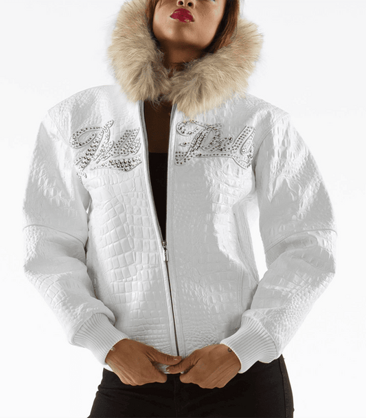 Ladies Encrusted Varsity Script Jacket image 0