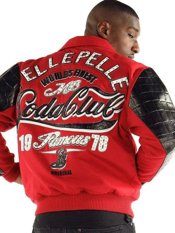 Pelle Pelle Mens World Finest Soda Club Red Jacket image 0