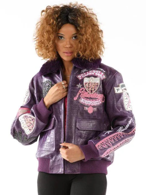 American Bruiser Purple Bombshell Pelle Pelle Jacket image 0