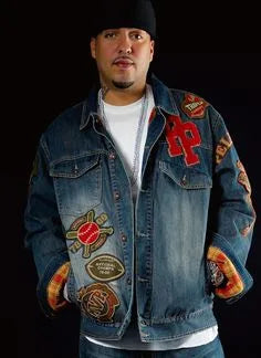 Pelle Pelle French Montana Varsity Denim Jacket image 0