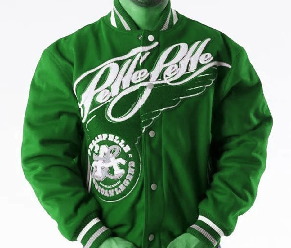 Pelle Pelle American Legend Green Varsity Jacket image 0