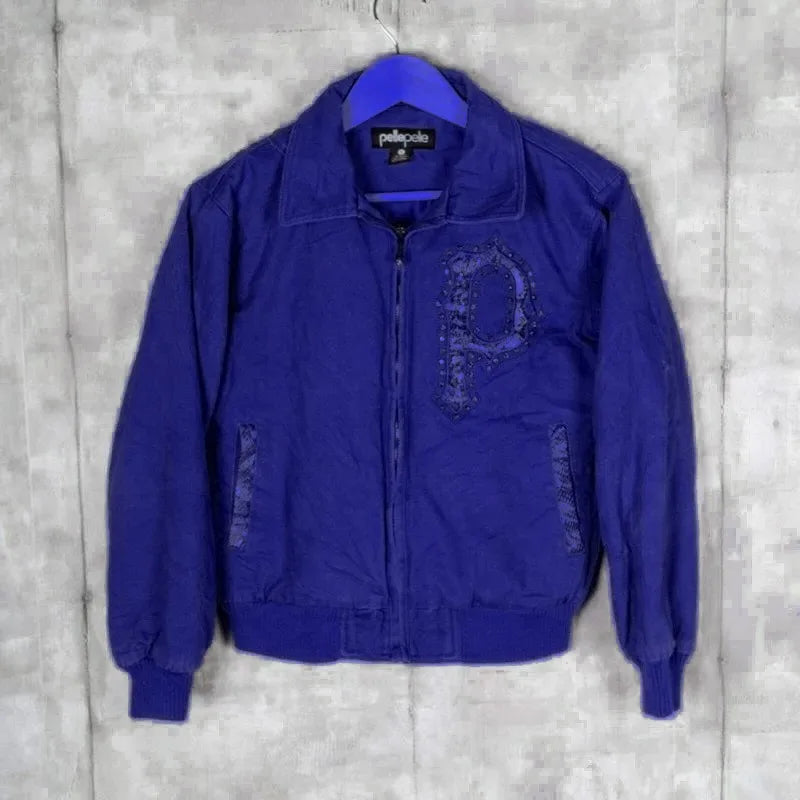 Pelle Pelle Marc Buchanan Womens Bomber Navy Blue Jacket image 0