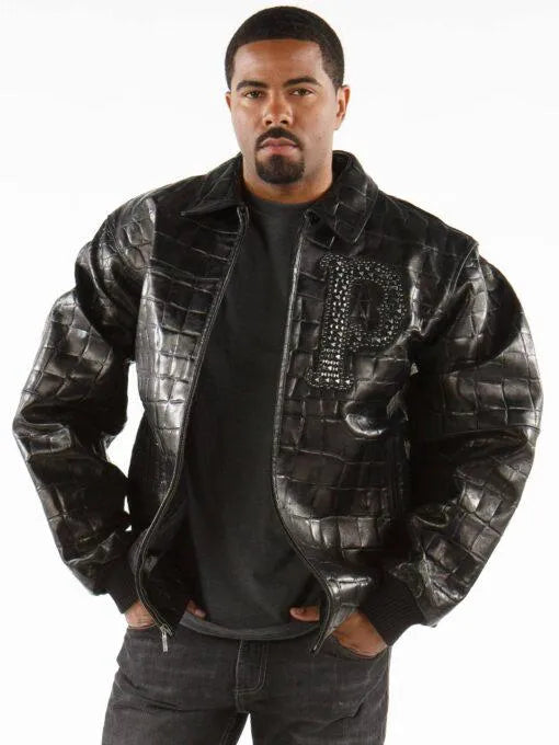 Pelle Pelle Immortal Black Crocodile Leather Jacket image 0