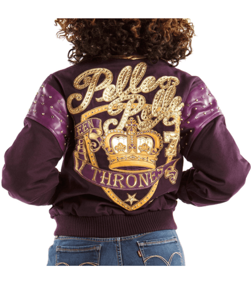 Pelle Pelle Womens Queen of Thrones Purple Wool Jacket image 1
