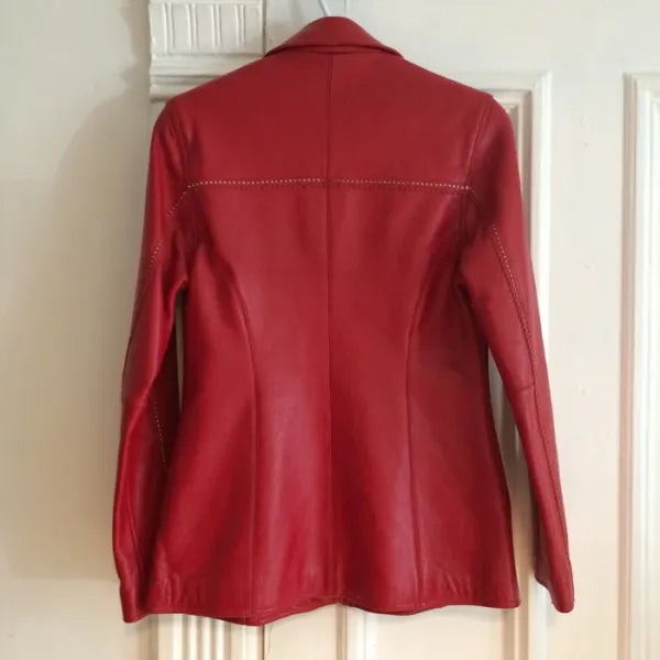 Pelle Pelle Womens Marc Buchanan Red Leather Jacket image 1