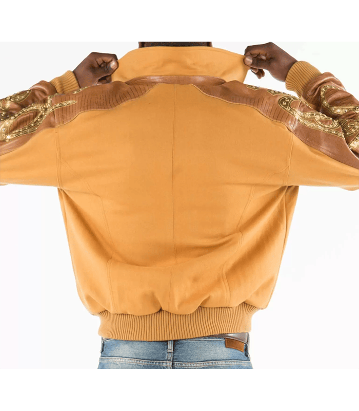 Pelle Pelle Caramel Script Studded Wool Jacket image 1